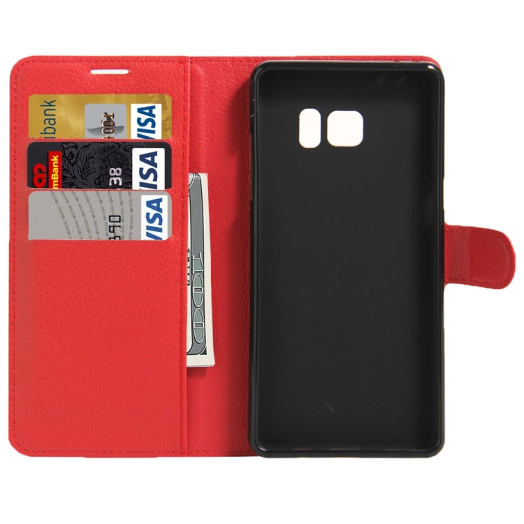 For Galaxy Note 6 / N930F Litchi Texture Horizontal Flip Leather Case with Magnetic Buckle & Holder & Card Slots & Wallet