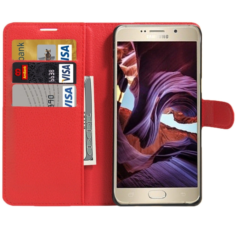 For Galaxy Note 6 / N930F Litchi Texture Horizontal Flip Leather Case with Magnetic Buckle & Holder & Card Slots & Wallet