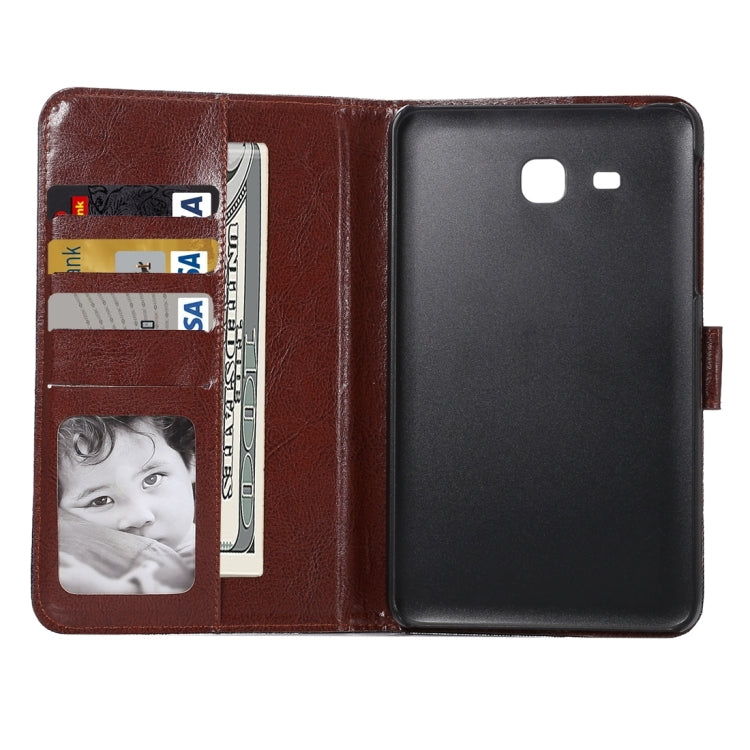 For Galaxy Tab A 7.0 / T280 Flower Pattern Cloth Surface Horizontal Flip Leather Case with Card Slots & Holder & Wallet & Photo Frame
