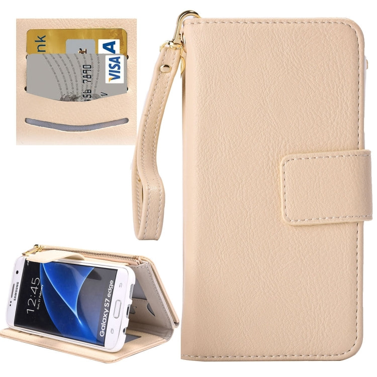 For Galaxy S7 Edge / G935 Business Wallet Style Horizontal Flip Leather Case with Photo Frame & Holder & Card Slots & Lanyard