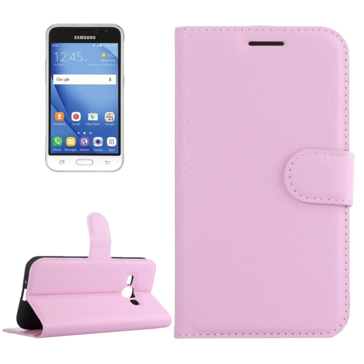 For Galaxy J1 Pro & J1 (2016) / J120 Litchi Texture Horizontal Flip Leather Case with Magnetic Buckle & Holder & Card Slots & Wallet