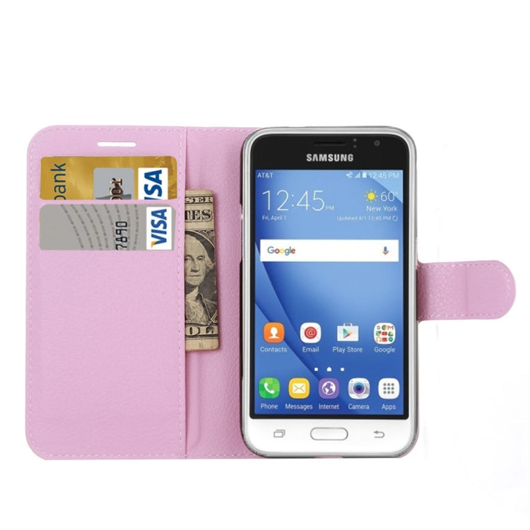 For Galaxy J1 Pro & J1 (2016) / J120 Litchi Texture Horizontal Flip Leather Case with Magnetic Buckle & Holder & Card Slots & Wallet