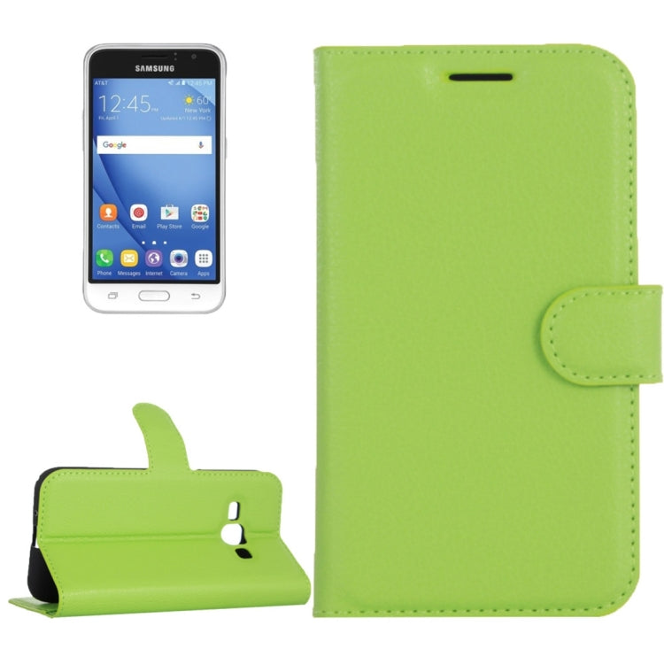 For Galaxy J1 Pro & J1 (2016) / J120 Litchi Texture Horizontal Flip Leather Case with Magnetic Buckle & Holder & Card Slots & Wallet