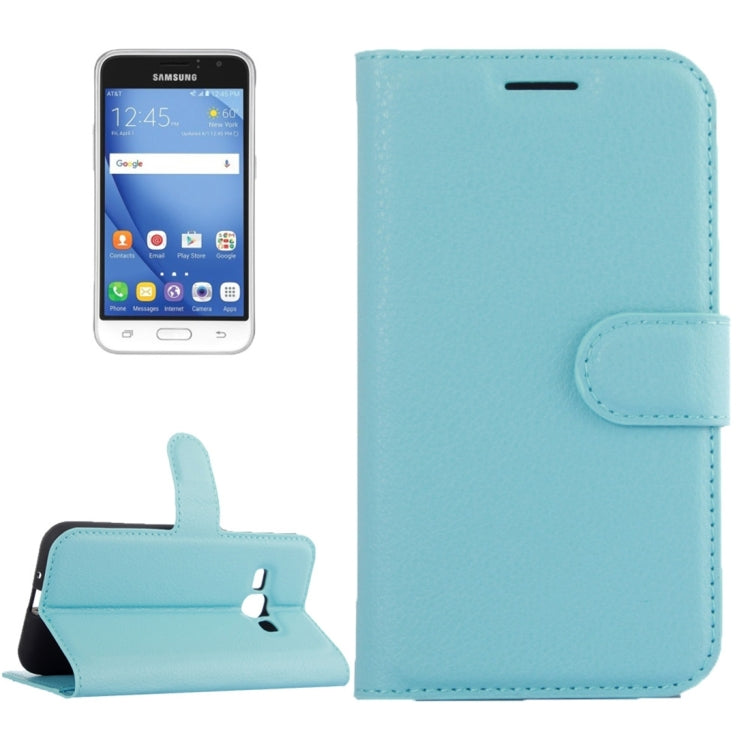 For Galaxy J1 Pro & J1 (2016) / J120 Litchi Texture Horizontal Flip Leather Case with Magnetic Buckle & Holder & Card Slots & Wallet