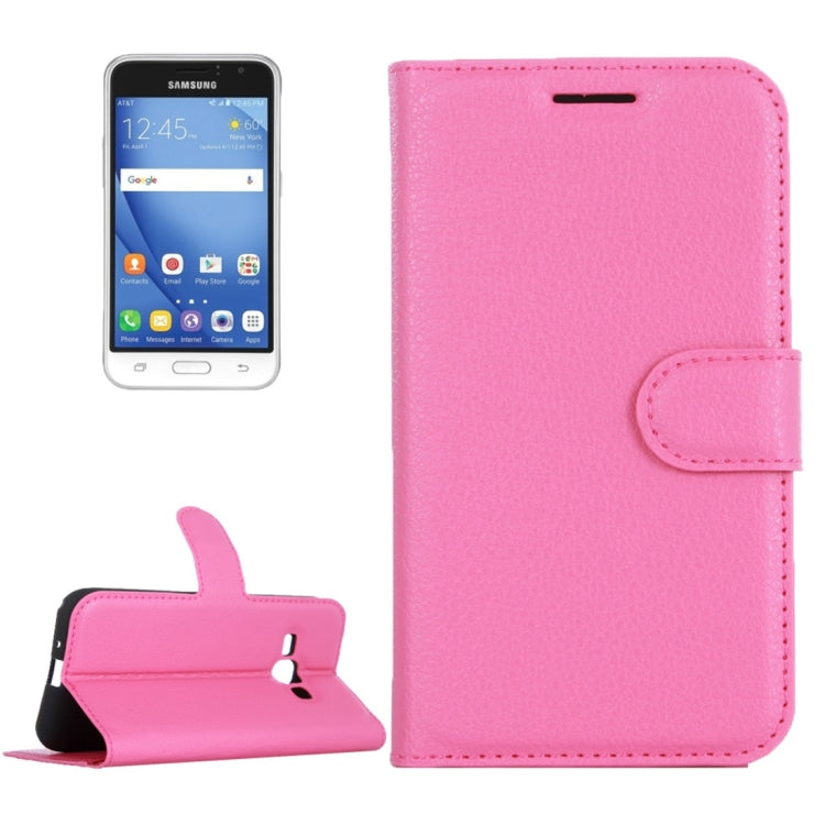 For Galaxy J1 Pro & J1 (2016) / J120 Litchi Texture Horizontal Flip Leather Case with Magnetic Buckle & Holder & Card Slots & Wallet
