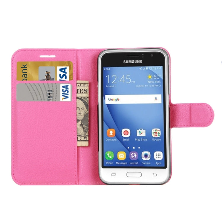 For Galaxy J1 Pro & J1 (2016) / J120 Litchi Texture Horizontal Flip Leather Case with Magnetic Buckle & Holder & Card Slots & Wallet