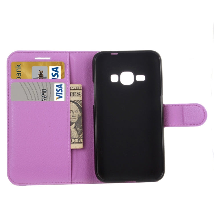 For Galaxy J1 Pro & J1 (2016) / J120 Litchi Texture Horizontal Flip Leather Case with Magnetic Buckle & Holder & Card Slots & Wallet