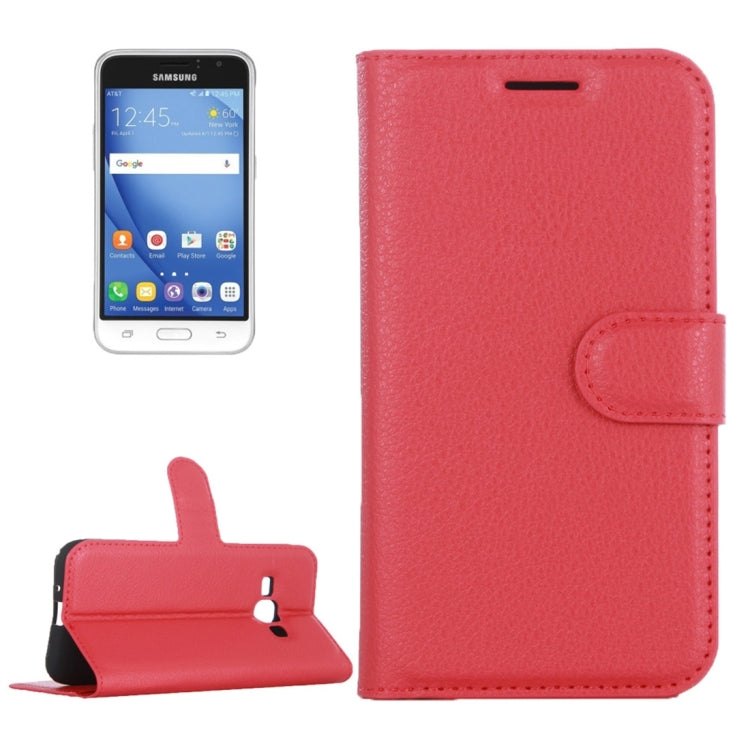 For Galaxy J1 Pro & J1 (2016) / J120 Litchi Texture Horizontal Flip Leather Case with Magnetic Buckle & Holder & Card Slots & Wallet