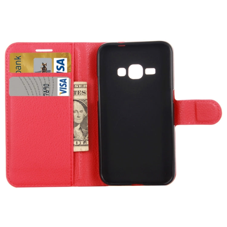 For Galaxy J1 Pro & J1 (2016) / J120 Litchi Texture Horizontal Flip Leather Case with Magnetic Buckle & Holder & Card Slots & Wallet