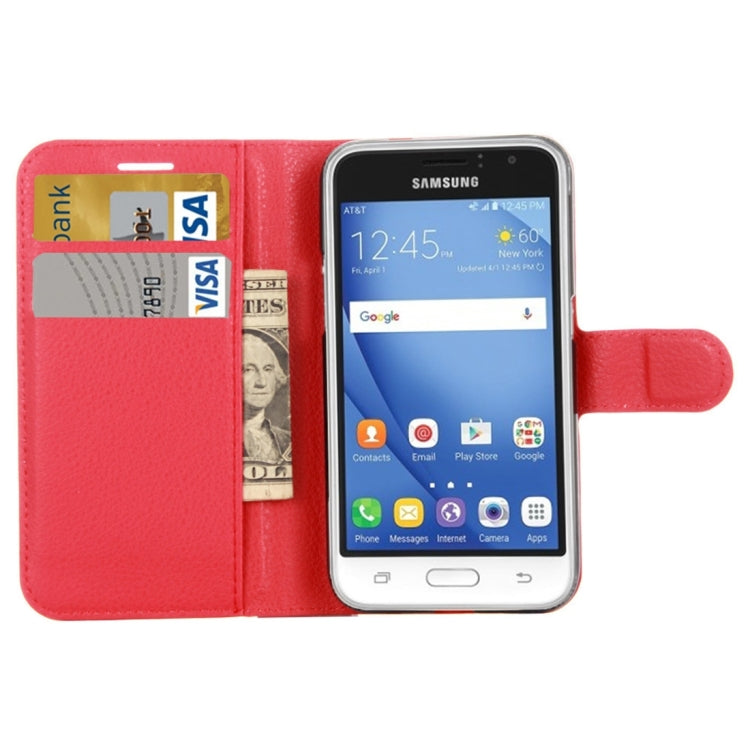 For Galaxy J1 Pro & J1 (2016) / J120 Litchi Texture Horizontal Flip Leather Case with Magnetic Buckle & Holder & Card Slots & Wallet