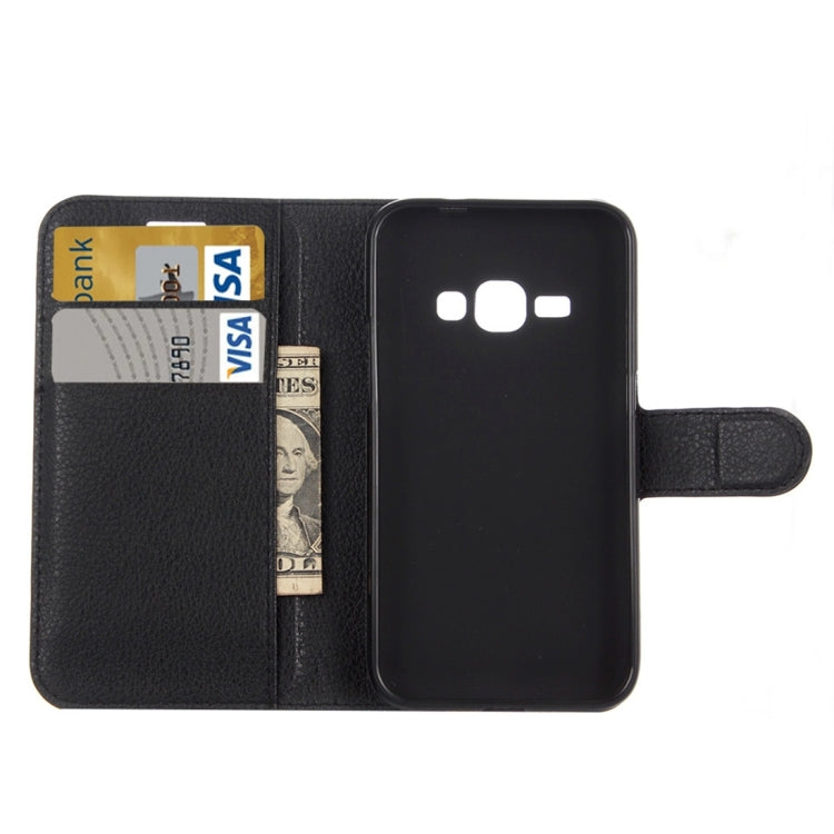 Litchi Texture Horizontal Flip Leather Case for Galaxy J2 Pro (2016) & J2 (2016) / J210F, with Magnetic Buckle & Holder & Card Slots & Wallet
