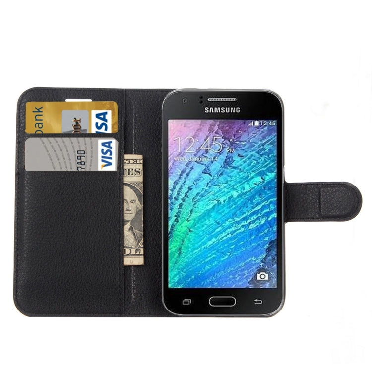 Litchi Texture Horizontal Flip Leather Case for Galaxy J2 Pro (2016) & J2 (2016) / J210F, with Magnetic Buckle & Holder & Card Slots & Wallet
