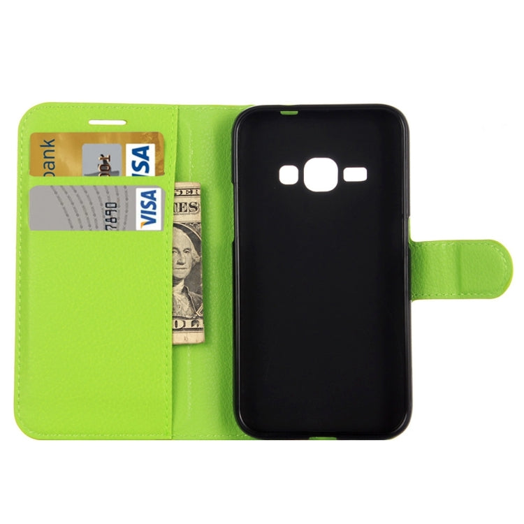 Litchi Texture Horizontal Flip Leather Case for Galaxy J2 Pro (2016) & J2 (2016) / J210F, with Magnetic Buckle & Holder & Card Slots & Wallet