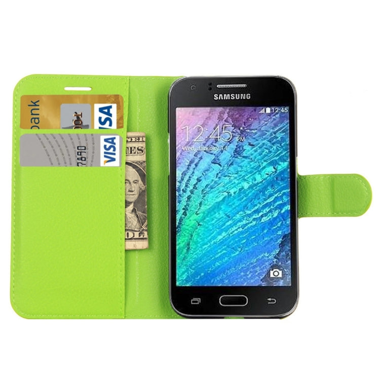 Litchi Texture Horizontal Flip Leather Case for Galaxy J2 Pro (2016) & J2 (2016) / J210F, with Magnetic Buckle & Holder & Card Slots & Wallet