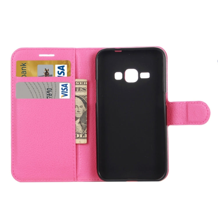 Litchi Texture Horizontal Flip Leather Case for Galaxy J2 Pro (2016) & J2 (2016) / J210F, with Magnetic Buckle & Holder & Card Slots & Wallet