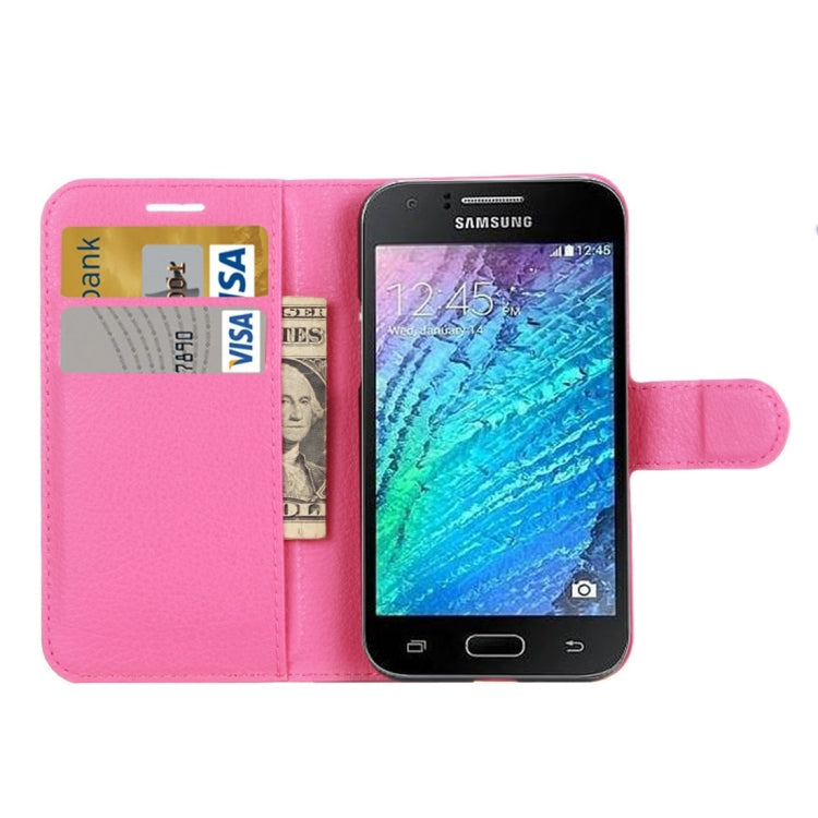 Litchi Texture Horizontal Flip Leather Case for Galaxy J2 Pro (2016) & J2 (2016) / J210F, with Magnetic Buckle & Holder & Card Slots & Wallet