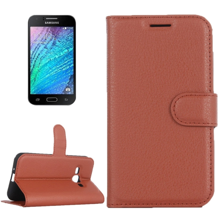 Litchi Texture Horizontal Flip Leather Case for Galaxy J2 Pro (2016) & J2 (2016) / J210F, with Magnetic Buckle & Holder & Card Slots & Wallet