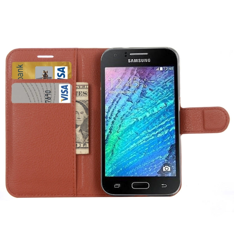 Litchi Texture Horizontal Flip Leather Case for Galaxy J2 Pro (2016) & J2 (2016) / J210F, with Magnetic Buckle & Holder & Card Slots & Wallet