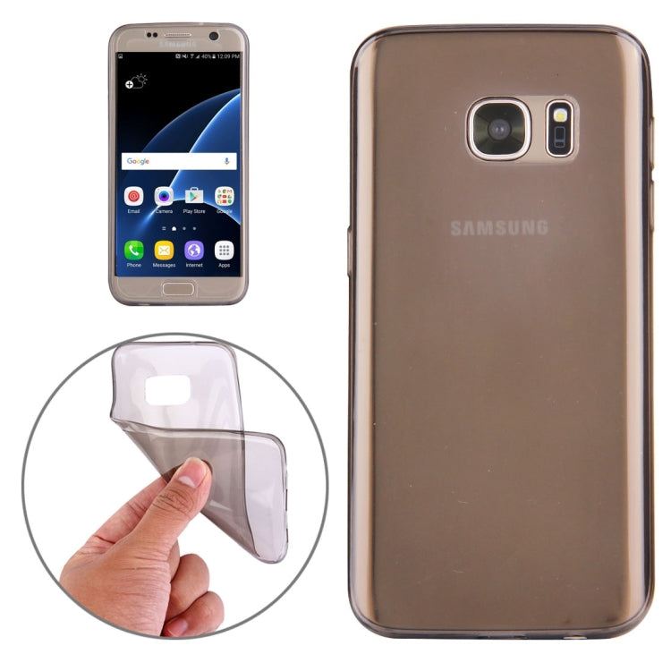 For Galaxy S7 / G930 0.75mm Ultra-thin Transparent TPU Protective Case(Grey)