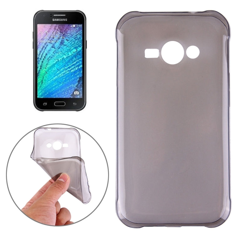 For Galaxy J1 Ace / J110 0.75mm Ultra-thin Transparent TPU Protective Case(Grey)