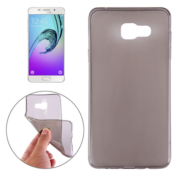 For Galaxy A7 (2016) / A710 0.75mm Ultra-thin Transparent TPU Protective Case(Grey)