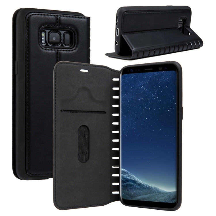 For Galaxy S8 PU Retro Texture with Absorption Horizontal Flip Leather Case with Holder & Card Slots