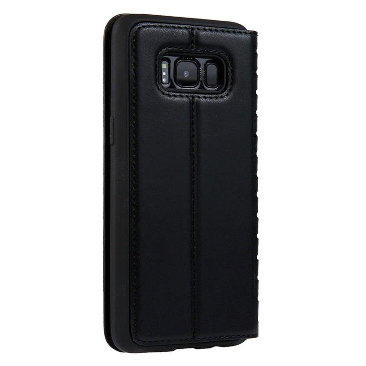 For Galaxy S8 PU Retro Texture with Absorption Horizontal Flip Leather Case with Holder & Card Slots