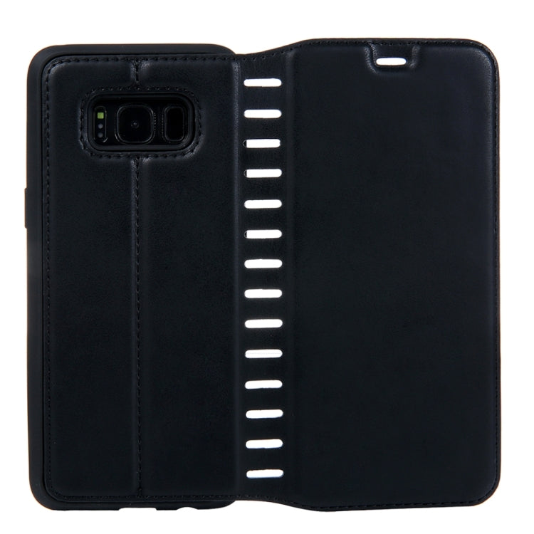 For Galaxy S8 PU Retro Texture with Absorption Horizontal Flip Leather Case with Holder & Card Slots