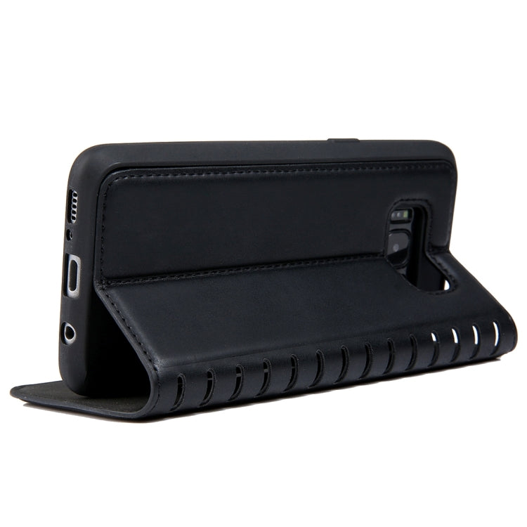 For Galaxy S8 PU Retro Texture with Absorption Horizontal Flip Leather Case with Holder & Card Slots