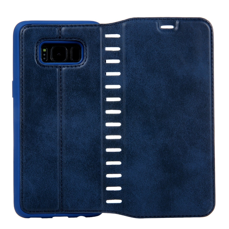 For Galaxy S8 PU Retro Texture with Absorption Horizontal Flip Leather Case with Holder & Card Slots