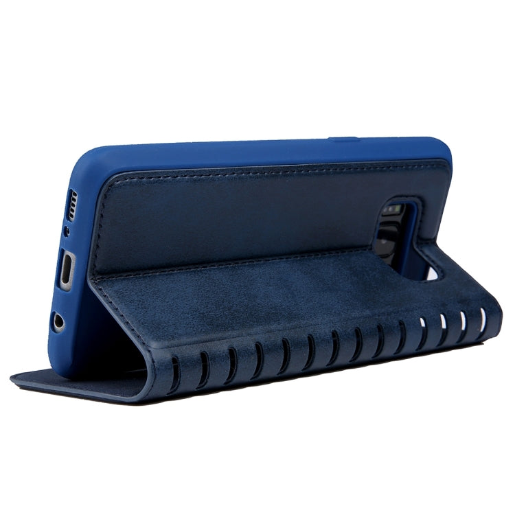 For Galaxy S8 PU Retro Texture with Absorption Horizontal Flip Leather Case with Holder & Card Slots