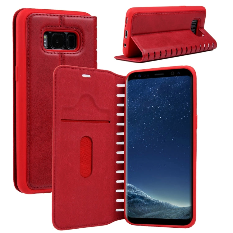 For Galaxy S8 PU Retro Texture with Absorption Horizontal Flip Leather Case with Holder & Card Slots