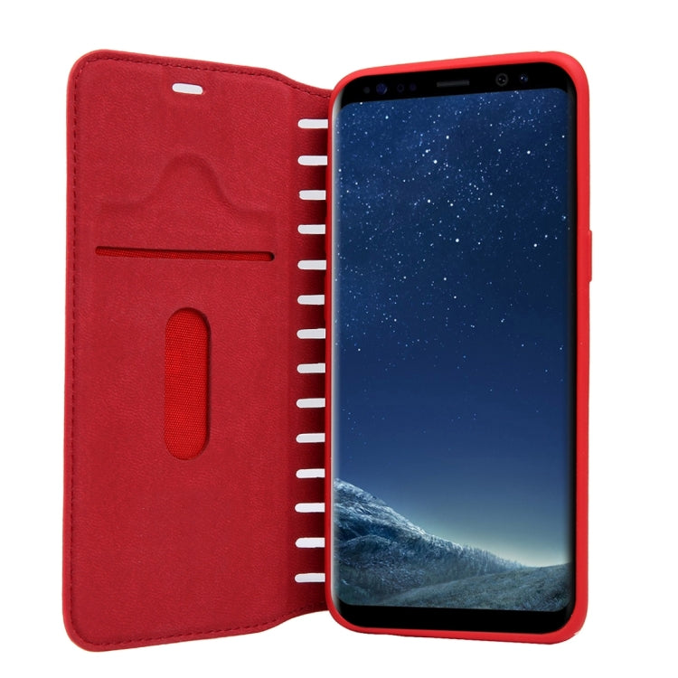 For Galaxy S8 PU Retro Texture with Absorption Horizontal Flip Leather Case with Holder & Card Slots