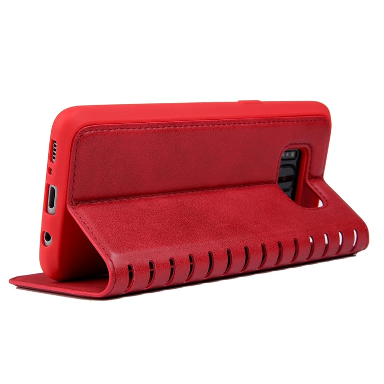 For Galaxy S8 PU Retro Texture with Absorption Horizontal Flip Leather Case with Holder & Card Slots