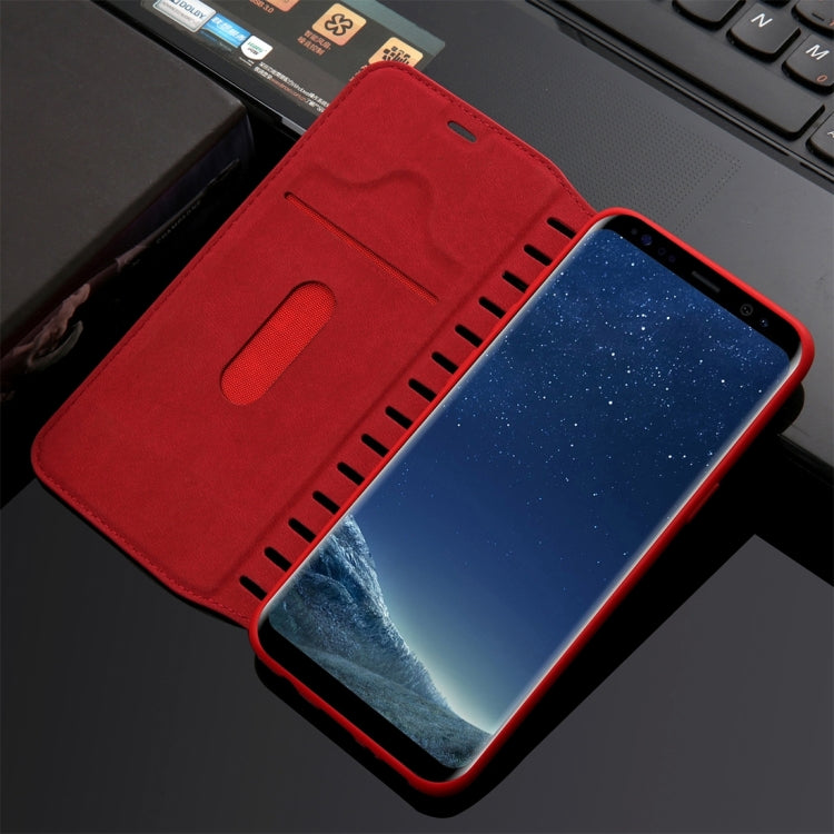 For Galaxy S8 PU Retro Texture with Absorption Horizontal Flip Leather Case with Holder & Card Slots