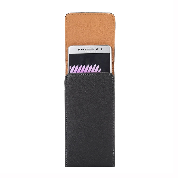 Litchi Texture Vertical Flip Upright Leather Case / Waist Bag for Galaxy S9+ / S8+ / Note 8 & Note 5, Huawei Mate 8,etc(Black)