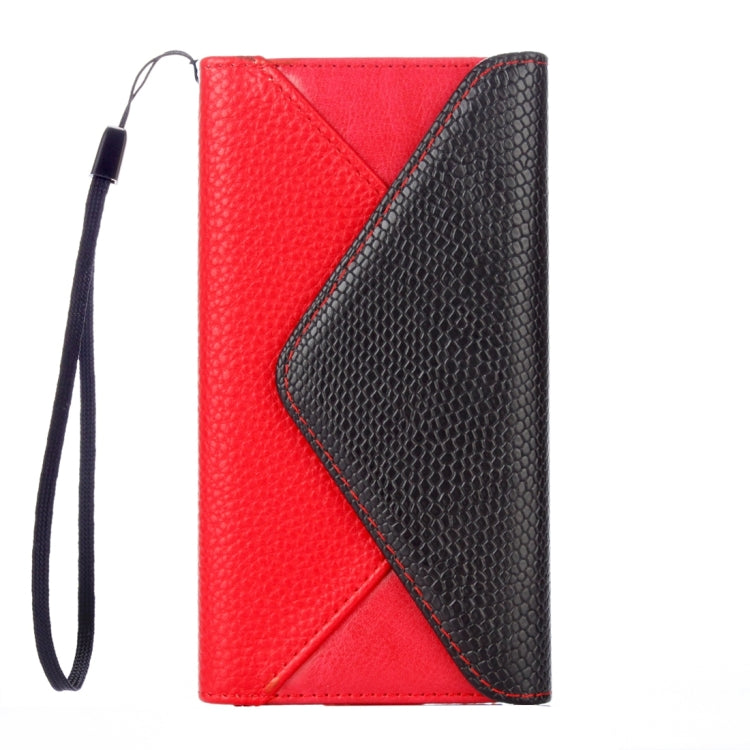 For Galaxy S6 Edge+ / G928 Envelope Style Horizontal Flip Leather Case with Magnetic Buckle & Holder & Card Slots & Photo frame & Wallet & Lanyard