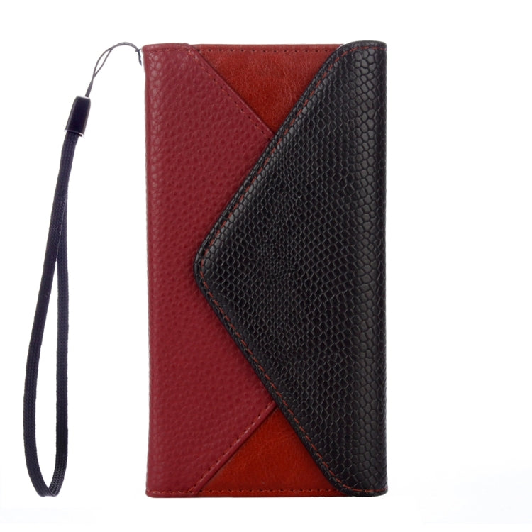 For Galaxy S6 Edge+ / G928 Envelope Style Horizontal Flip Leather Case with Magnetic Buckle & Holder & Card Slots & Photo frame & Wallet & Lanyard