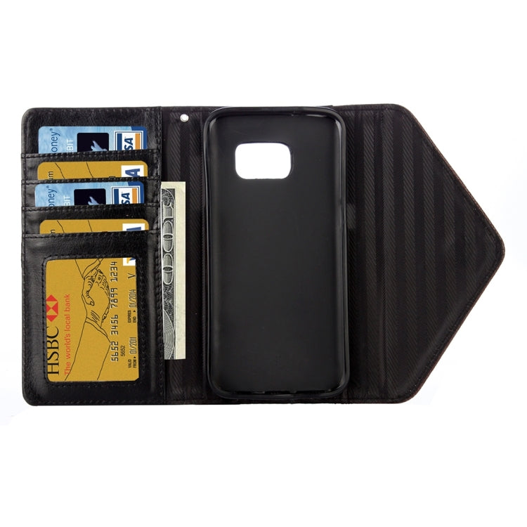 For Galaxy S7 / G930 Envelope Style Horizontal Flip Leather Case with Magnetic Buckle & Holder & Card Slots & Photo frame & Wallet & Lanyard