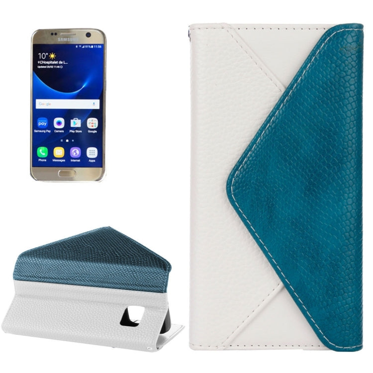For Galaxy S7 / G930 Envelope Style Horizontal Flip Leather Case with Magnetic Buckle & Holder & Card Slots & Photo frame & Wallet & Lanyard