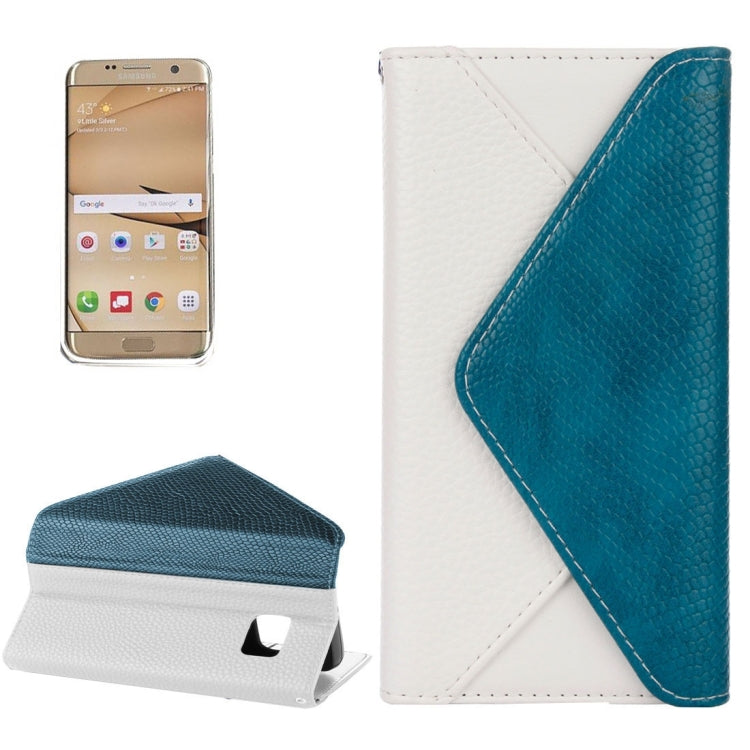 For Galaxy S7 Edge / G935 Envelope Style Horizontal Flip Leather Case with Magnetic Buckle & Holder & Card Slots & Photo frame & Wallet & Lanyard