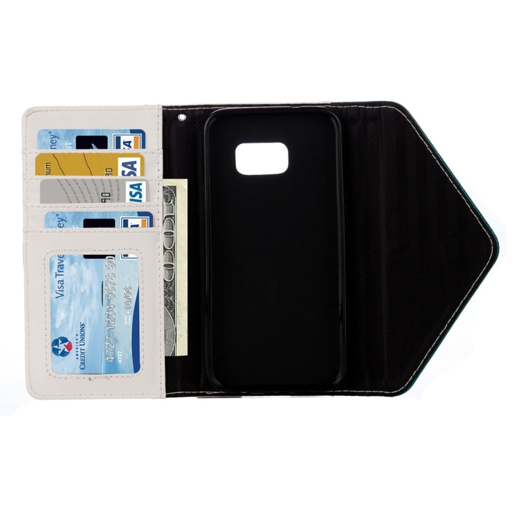 For Galaxy S6 / G920 Envelope Style Horizontal Flip Leather Case with Magnetic Buckle & Holder & Card Slots & Photo frame & Wallet & Lanyard