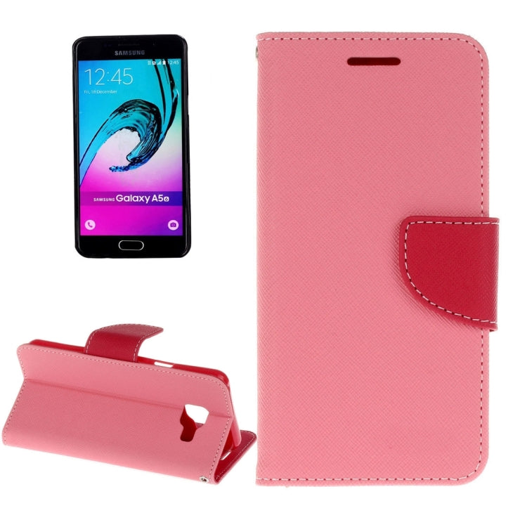 For Galaxy A3 (2016) / A310 Cross Texture Horizontal Flip Leather Case with Magnetic Buckle & Holder & Card Slots & Wallet 