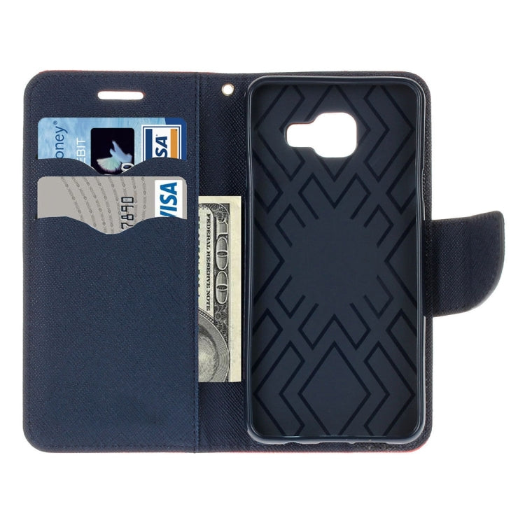 For Galaxy A3 (2016) / A310 Cross Texture Horizontal Flip Leather Case with Magnetic Buckle & Holder & Card Slots & Wallet 
