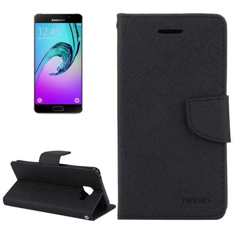 For Galaxy A5 (2016) / A510 Cross Texture Horizontal Flip Leather Case with Magnetic Buckle & Holder & Card Slots & Wallet