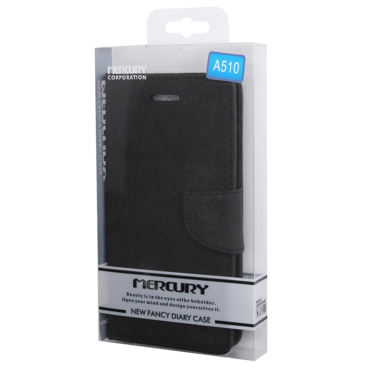For Galaxy A5 (2016) / A510 Cross Texture Horizontal Flip Leather Case with Magnetic Buckle & Holder & Card Slots & Wallet