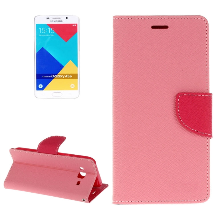 For Galaxy A5 (2016) / A510 Cross Texture Horizontal Flip Leather Case with Magnetic Buckle & Holder & Card Slots & Wallet