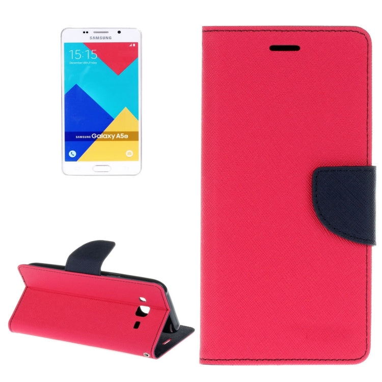 For Galaxy A5 (2016) / A510 Cross Texture Horizontal Flip Leather Case with Magnetic Buckle & Holder & Card Slots & Wallet