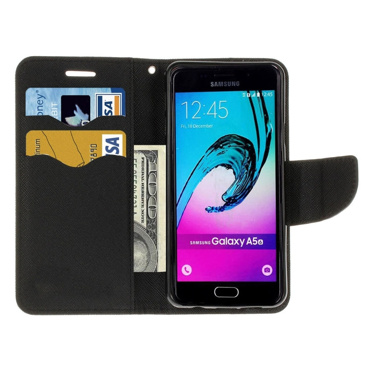 For Galaxy A5 (2016) / A510 Cross Texture Horizontal Flip Leather Case with Magnetic Buckle & Holder & Card Slots & Wallet
