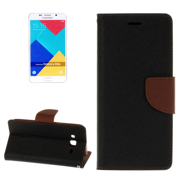 For Galaxy A5 (2016) / A510 Cross Texture Horizontal Flip Leather Case with Magnetic Buckle & Holder & Card Slots & Wallet